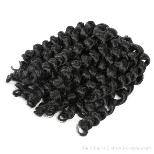 Ringlet Jumpy Wand Curl Crochet Braids Bouncy Jamaican Twist 8inch 20roots